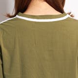 Vネック ドルマン ライン Tシャツ トップス スポーティー長袖 1885 | candy-house | 詳細画像7