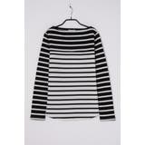 BLACK | 配色ボーダートップ | EGOIST