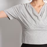 カットソー Tシャツ レディース 大きいサイズ トップス Vネック 半袖 カシ | HUG.U | 詳細画像23 