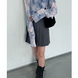 グレー | 《k》レースアッププリーツミニスカート | nemne