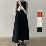 ノースリーブＡラインワンピース 春夏 SS | Ada. | 詳細画像1 