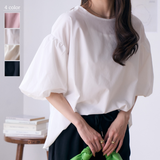 バックリボンボリュームスリーブふんわりブラウス | Eclat one | 詳細画像1