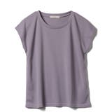 ラベンダー | \大人気定番アイテム 肩ラインをカバーして細見え&上品さUP!フレンチスリーブT | Ada.