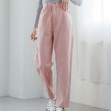 ピンク | カラーテーパード チノパンツ シンプル | Ada.