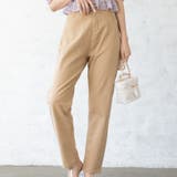 ベージュ | カラーテーパード チノパンツ シンプル | Ada.