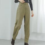 グリーン | カラーテーパード チノパンツ シンプル | Ada.