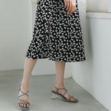 総柄キャミワンピ 深いサイドスリット 足ラインを魅せる♪甘セクシーキャミワンピ | Ada. | 詳細画像24