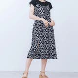 総柄キャミワンピ 深いサイドスリット 足ラインを魅せる♪甘セクシーキャミワンピ | Ada. | 詳細画像12