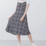 総柄キャミワンピ 深いサイドスリット 足ラインを魅せる♪甘セクシーキャミワンピ | Ada. | 詳細画像18