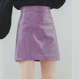 パープル | フェイクレザースカショーパン | Ada.