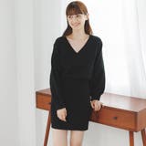 カシュクールニットミニワンピース Vネック ワンピース | Ada. | 詳細画像34