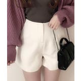 アイボリー | タックハイウエストベーシックショートパンツ | Ada.