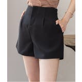 ブラック | タックハイウエストベーシックショートパンツ | Ada.