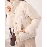 オフホワイト | 袖口リブショート中綿ダウン | Ada.