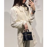 アイボリー | ボウタイ ブラウス パール ジャンパースカート セットアップ | Ada.