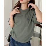 カーキ | U.S.POLO ASSN. クルー ショートスリーブ ニット Tシャツ | Ada.