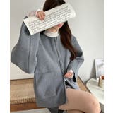 グレー | ポケット付き ジップ ニット | Ada.