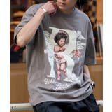グレー | エンジェル デザイン フロントプリント 半袖Tシャツ | Good Riddance