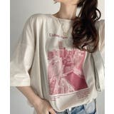 エクリュ | カラーフォトプリント ビッグTシャツ | Ada.