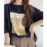 ブラック | カラーフォトプリント ビッグTシャツ | Ada.