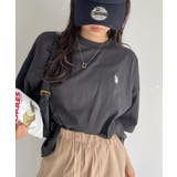 ブラック | U.S. POLO ASSN. ワンポイント刺繍 オーバーサイズ ビッグT | Ada.