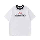 ホワイト | 【フロントロゴ】achivement ロゴ Tシャツ | Ada.