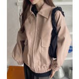 ピンク | オーバーサイズ フェイク レザー ブルゾン | Ada.
