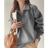 グレー | U.S. POLO ASSN. フリース素材 ハーフジップ アノラック | Ada.