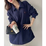 ネイビー | U.S. POLO ASSN. フリース素材 ハーフジップ アノラック | Ada.