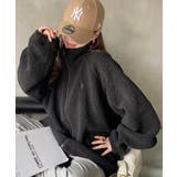 ブラック | U.S. POLO ASSN. スタンドカラー ボアフリース ジャケット | Ada.