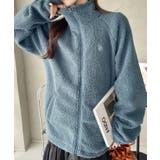 ダークブルー | U.S. POLO ASSN. スタンドカラー ボアフリース ジャケット | Ada.