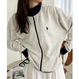 グレー | U.S. POLO ASSN. スタンドカラー スウェットジャケット | Ada.