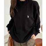 ブラック | U.S. POLO ASSN. スタンドカラー スウェットジャケット | Ada.