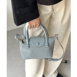 ライトブルー | ナイロン フェイクレザードッキング ミニ ショルダーバッグ | Ada.