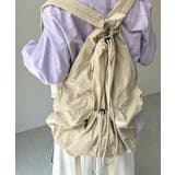 ベージュ | ドローストリング ナイロン リュックサック/ナップザック | Ada.
