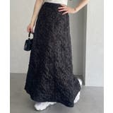 ブラック | 【Eclat one】花柄 ふくれジャガード | Eclat one