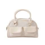 ホワイト | 2WAY 異素材ドッキングミニボストンバッグ | Ada.