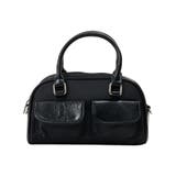 ブラック | 2WAY 異素材ドッキングミニボストンバッグ | Ada.