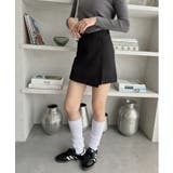 ブラック | ラップデザイン ミニ キュロットパンツ | Ada.