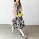 総柄キャミワンピ 深いサイドスリット 足ラインを魅せる♪甘セクシーキャミワンピ | Ada. | 詳細画像17