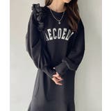 ブラック | 【Eclat one】 2WAY ボートネック 裏毛 マーメイド ワンピース | Eclat one