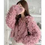 ピンク | 【Eclat one】ループ編み 2WAYニットカーディガン | Eclat one