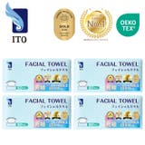 ITO（アィティーオー） |  ITO フェイシャルタオル 60枚入×4個セット クレンジングタオル フェイスタオル使い捨て 洗顔タオル 使い捨てタオル フェイスペーパー 上質天然素材 敏感肌 肌荒れ対策 OEKO-TEX®認証 赤ちゃんにも優しい