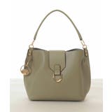 カーキ | [2WAY/チャーム付き]メタルバックルデザインハンドバッグ | MK MICHEL KLEIN BAG