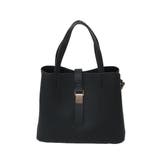 ブラック | [2WAY]ベルトフラップスクエアミニトートバッグ | MK MICHEL KLEIN BAG
