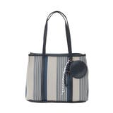 ネイビー | [ポーチチャーム付き]異素材ジョイントデザイントートバッグ | MK MICHEL KLEIN BAG
