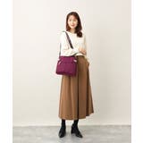 [撥水/500g以下の軽量]アクセントレザースクエアショルダーバッグ | MK MICHEL KLEIN BAG | 詳細画像16 