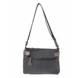 グレージュ×ブロンズ | [撥水/500g以下の軽量]アクセントレザーコンパクトショルダーバッグ | MK MICHEL KLEIN BAG