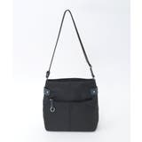 ブラック×ネイビー | [撥水/軽量]アクセントレザースクエアショルダーバッグ | MK MICHEL KLEIN BAG