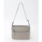 ベージュ×グリーン | [撥水/軽量]アクセントレザーコンパクトショルダーバッグ | MK MICHEL KLEIN BAG